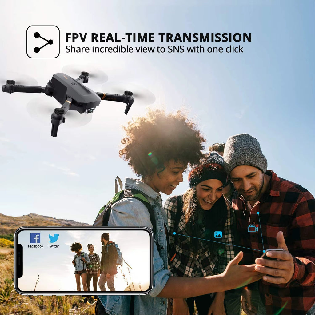 V4 RC Drone 4K WIFI Live Video FPV 4K/1080P Drones with HD 4K Wide Angle Profesional Camera Quadrocopter Dron Toys